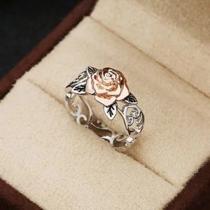 Elegant rose ring size 9, delicate romantic gift.